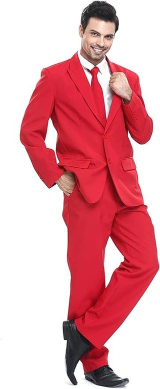 Traje de Fiesta Rojo Hombre Talla L