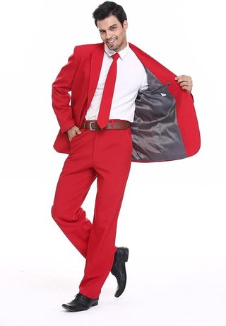 Traje de Fiesta Rojo Hombre Talla L