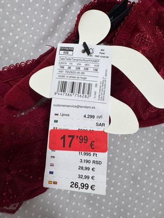 Conjunto lencería Women Secret rojo