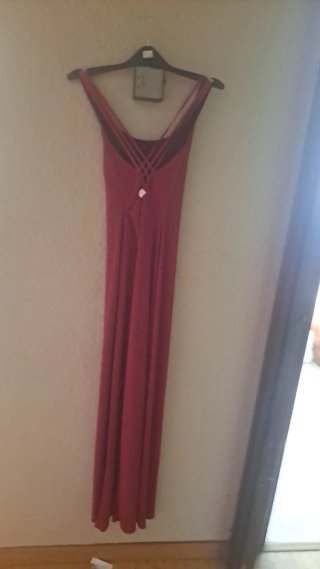 Vestido largo tirantes cruzados espalda