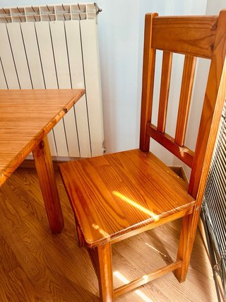 Tavolo allungabile in rovere con 3 sedie