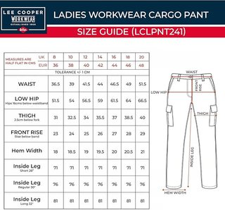 Pantalón Trabajo Lee Cooper Cargo Mujer 42/28L