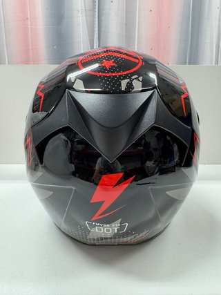 Casco Integral Moto Negro/Gris/Rojo