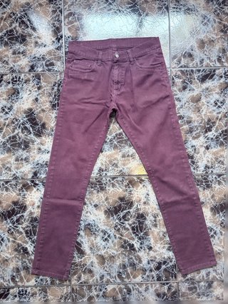 Carhartt WIP Maroon Canvas Pants