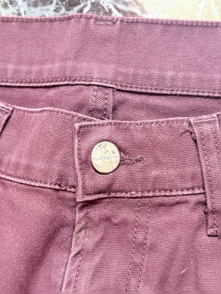Carhartt WIP Maroon Canvas Pants