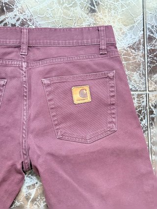 Carhartt WIP Maroon Canvas Pants