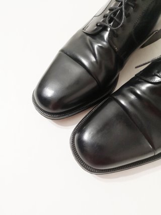 Magnanni / Zapatos Derby de cuero genuino negro 42
