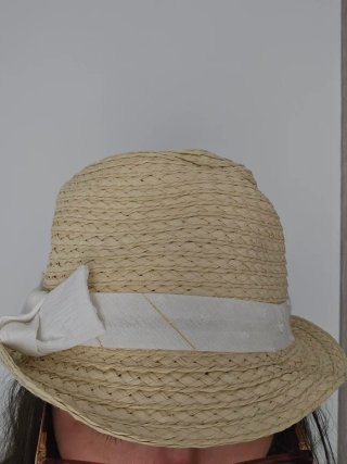Sombrero de paja niña lazo
