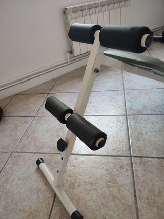 Banco abdominales Boomerang gris