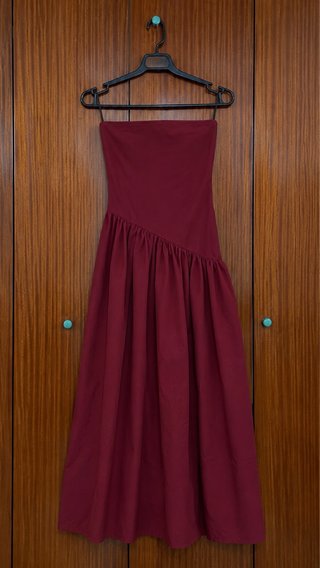Vestido de graduación burdeos