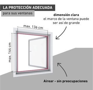 Mosquitera Marco Blanco 140x150cm