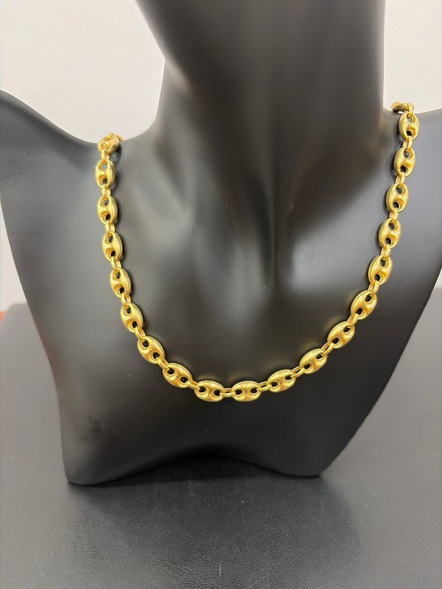 Cadena Oro 18k Grano de Café Grande