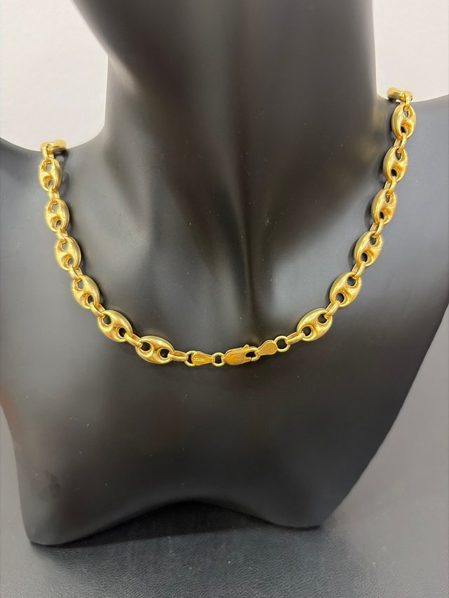 Cadena Oro 18k Grano de Café Grande