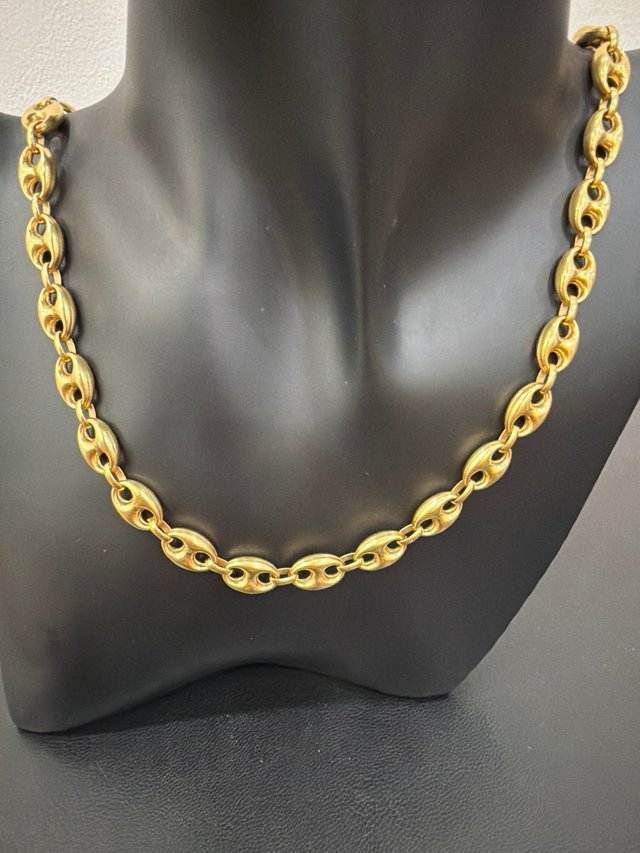 Cadena Oro 18k Grano de Café Grande