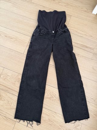 Jeans Premamá maternity Wide Leg Mango Negros