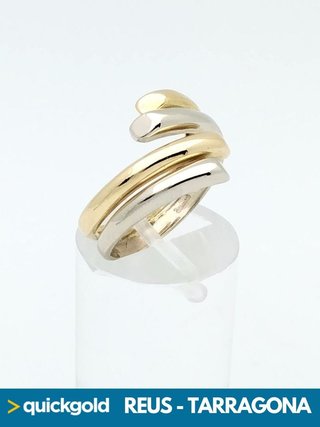 040-589 ANILLO ORO 18K BICOLOR T11
