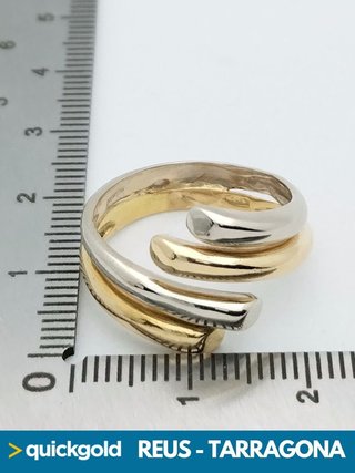 040-589 ANILLO ORO 18K BICOLOR T11