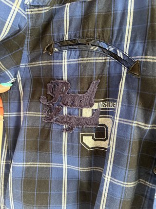 Camisa de cuadros caballero manga larga