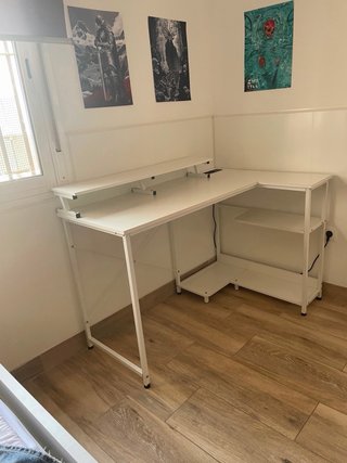 Escritorio esquinero blanco