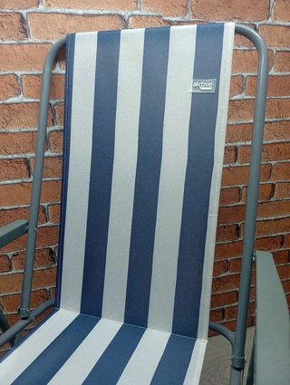 Silla Camping Plegable AKTIVE Rayas 45x45x90cm