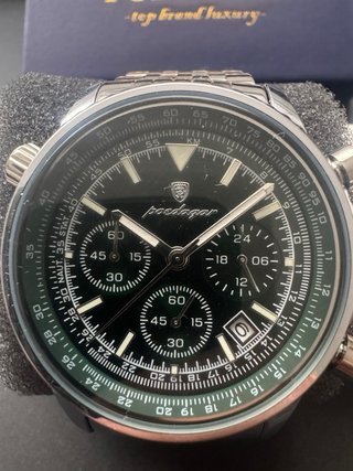 Reloj Poedagar Elegante Verde y Plateado