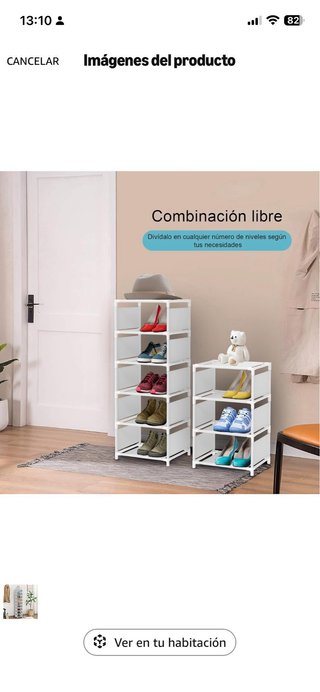 Zapatero blanco 10 baldas