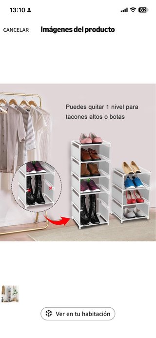 Zapatero blanco 10 baldas