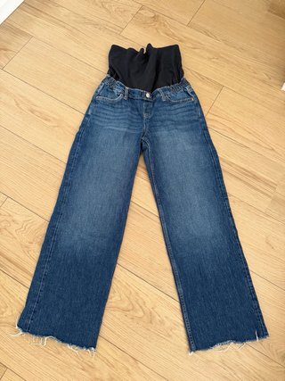 Jeans Wide Leg Premamá maternity Azul Oscuro
