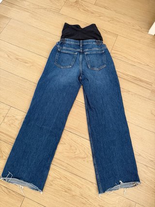 Jeans Wide Leg Premamá maternity Azul Oscuro