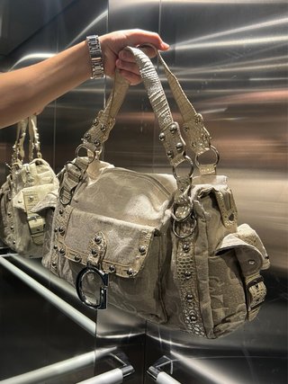 Bolso vintage Beige y Dorado