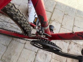 Bicicleta de montaña roja decatlón