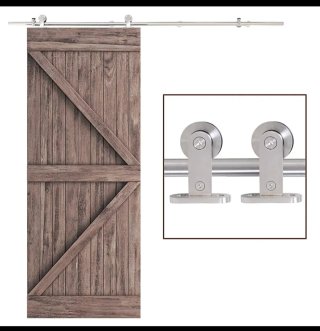 Kit herrajes puerta corredera acero