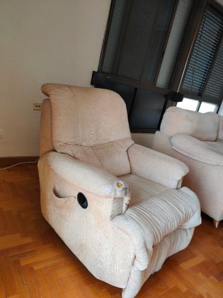 Sofá relax tela beige