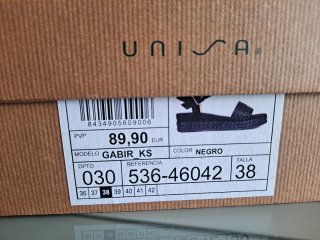 Sandalias Unisa Negras Plataforma