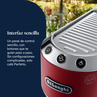 Cafetera DeLonghi Dedica Acero Inox Rojo