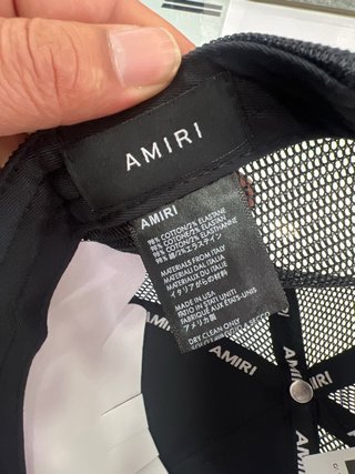 Gorra Amiri Trucker Negra y Blanca