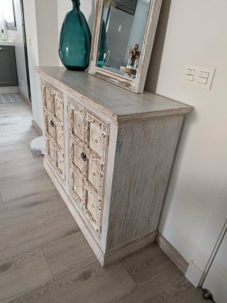 Mueble recibidor vintage madera de mango