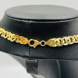 Cadena Medusa Greca Bicolor 8mm 18K