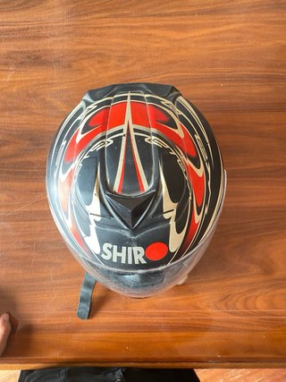 Casco Integral SHIR Negro y Rojo Talla S