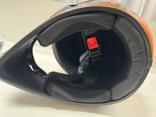 Casco Moto Todoterreno Profesional Naranja