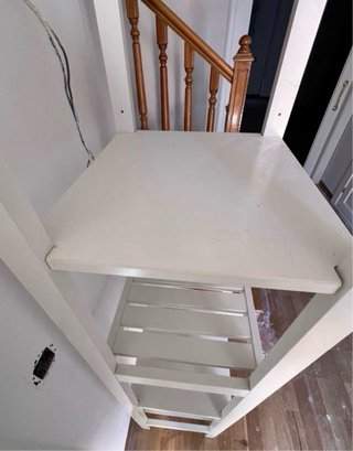 Estantería madera blanca lacada