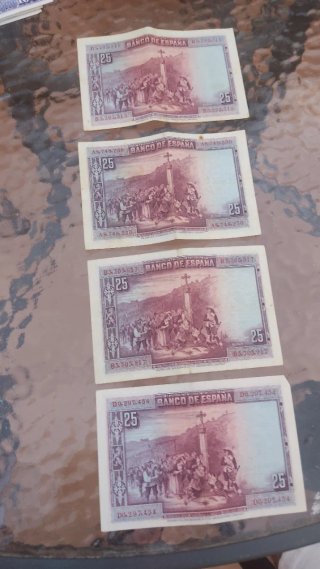 Billetes República Española 50 Pesetas (10 unidade