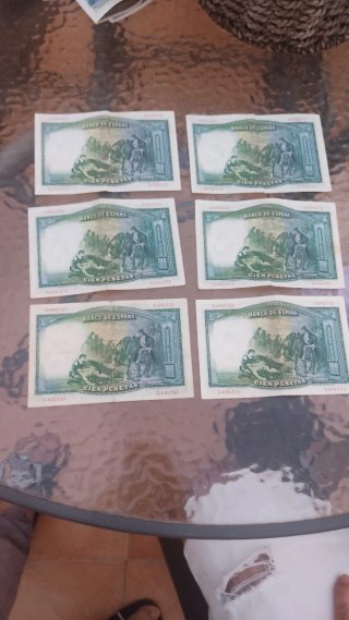 Billetes República Española 50 Pesetas (10 unidade