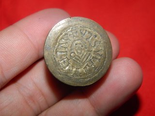 Pareja Cuños Bronce Moneda Bizantina Tremissis