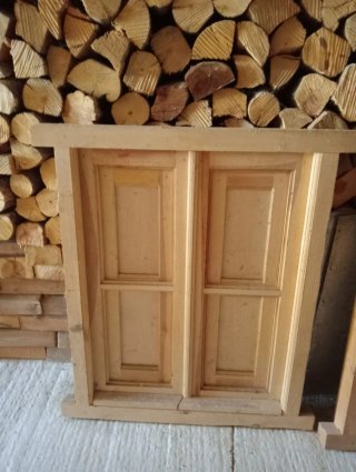 Ventanas de madera rústicas