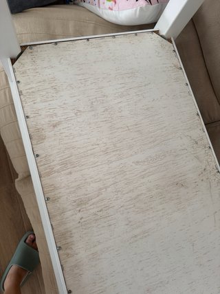Mesa centro elevable Ikea blanca con ruedas