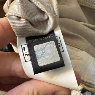 Borsa Just Cavalli pelle tessuto bianco oro