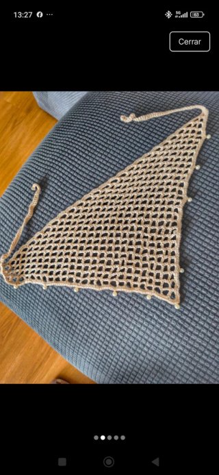 Bandana crochet verano hecho a mano