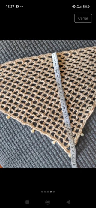 Bandana crochet verano hecho a mano
