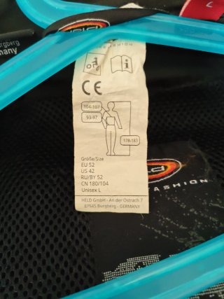 Chaqueta Moto HELD Negra y Gris